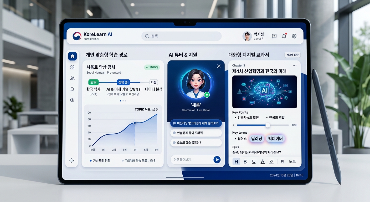 AI 학습 플랫폼 UI